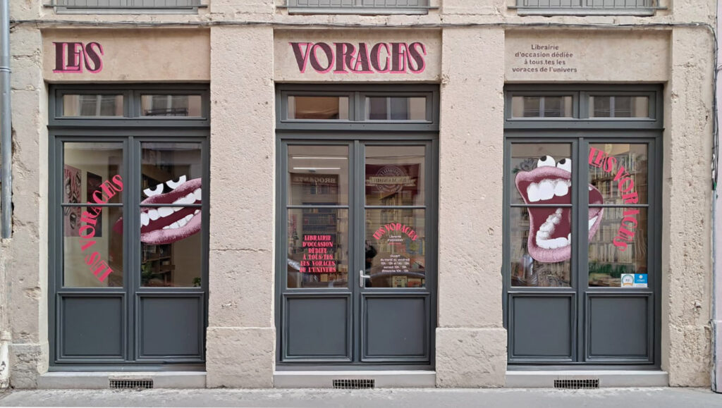 vue de la librairie devanture